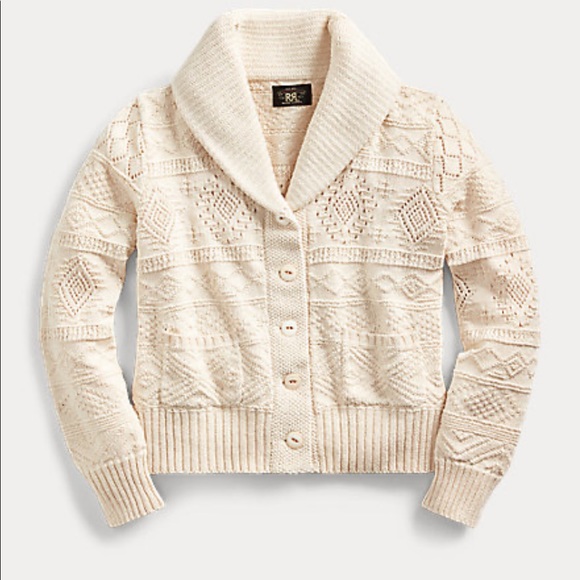 RRL Cropped Cotton-Silk Cardigan - Picture 2 of 5